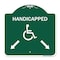 Signmission Handicapped Parking W/ Double Arrows, Green & White Aluminum Sign, 18" x 18", GW-1818-23915 A-DES-GW-1818-23915 - alternate 1